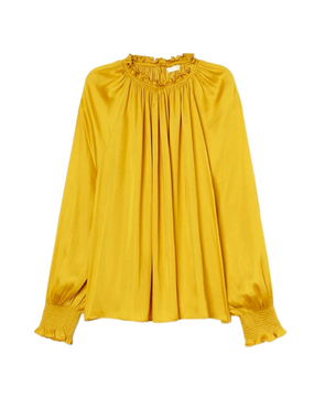 H&M mustard yellow blouse